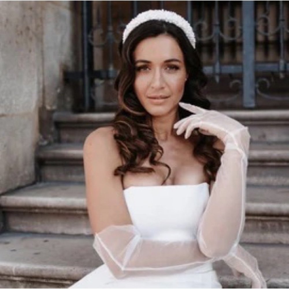 SHEER LONG BRIDAL GLOVES